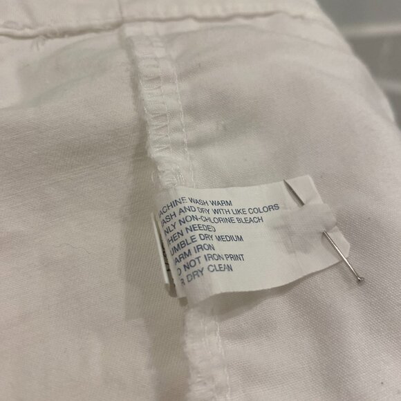 Gap Fabric Khakis By Gap White Cropped Cotton Pants, Size 6 - Picture 7 of 8